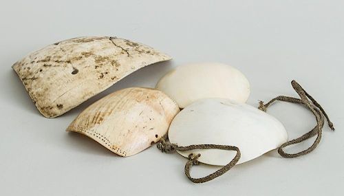 GROUP OF FOUR NAGA SHELL CONCH, NORTH EAST INDIA
