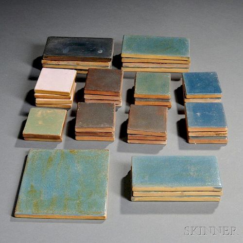 Thirty-seven Saturday Evening Girls Pottery Architectural Tiles