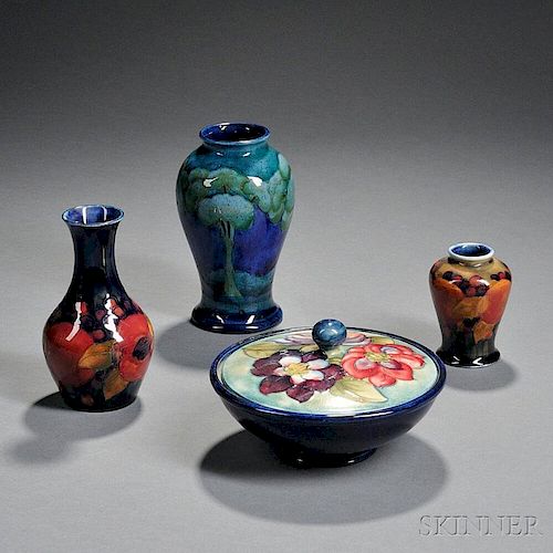 Four Moorcroft Pottery Items