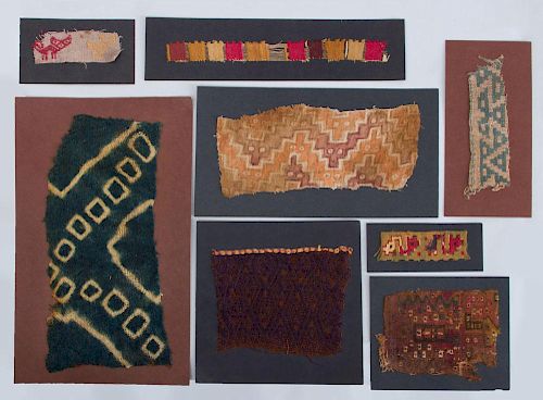 COLLECTION OF FIFTEEN ASSORTED PERUVIAN TEXTILE FRAGMENTS