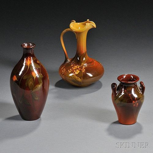 Three Rookwood Arts & Crafts Pottery Vases