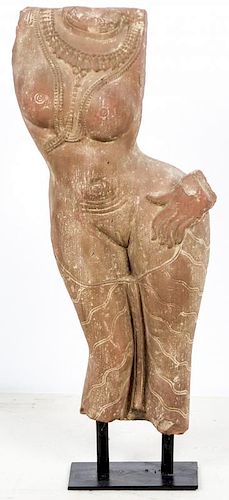 Indian Carved Stone Parvati Figural Torso