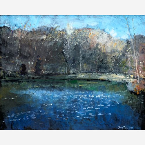  Robert Sudlow "Burt's Pond, Late Light" Oil