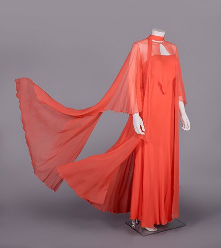 TWO PIECE STAVROPOULOS EVENING GOWN, USA, 1970s