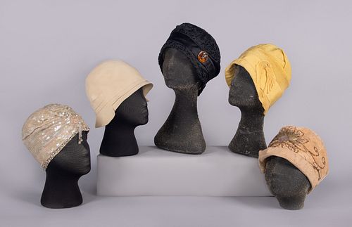 COLLECTION OF CLOCHES & TURBAN, USA, 1920s