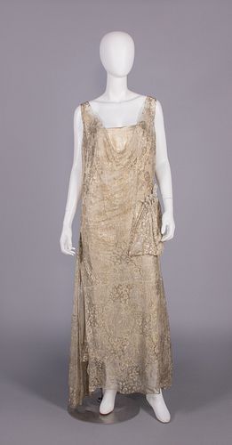 LAME’ LACE EVENING GOWN, c. 1930