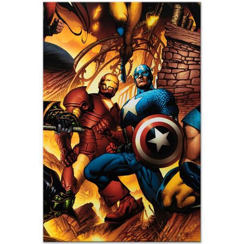 Marvel Comics "New Avengers #6" Numbered Limited Edition Giclee on Canvas by Bryan Hitch with COA.