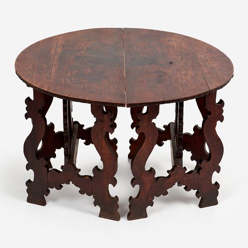  Pair of 17th-18th c. Italian Baroque Walnut Tables