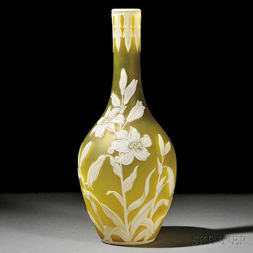 Art Nouveau Cameo Glass Vase