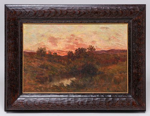 George Inness Sunset Painting c1880s