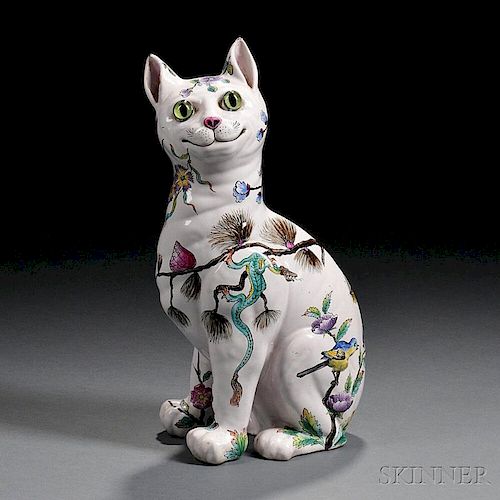 Cat Sculpture After Emile Galle