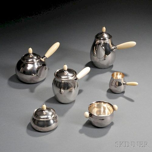 Georg Jensen Six-piece Tea Service