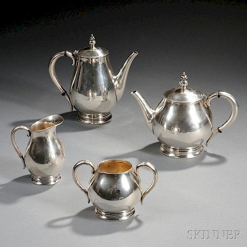 Royal Danish Coffeepot, Teapot, Creamer, and Sugar
