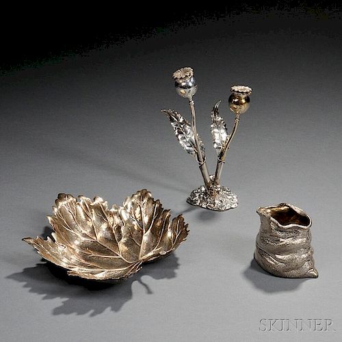 Three Decorative Silver Table Items