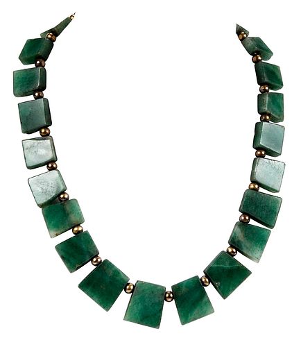 Jade or Hard Stone Collar Necklace