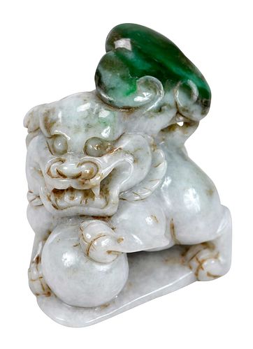 Chinese Carved Jade Lion 