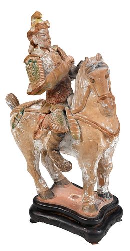 Chinese Pottery Horse and Rider