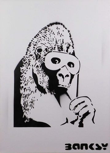 British Street Art:  Gorilla in a  Mask