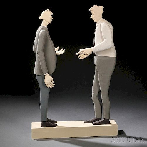 Jessica Straus "Talking Business" Figural Art
