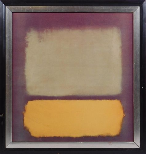 After Mark Rothko: Color Field in Yellow, Purple, and Grey