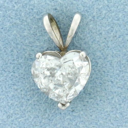 Diamond Heart Pendant in 14k White Gold