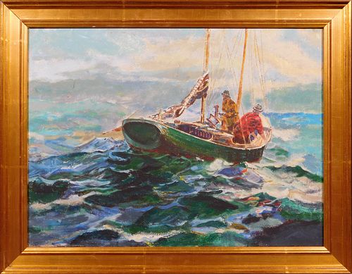Impressionist Fishermen Scene
