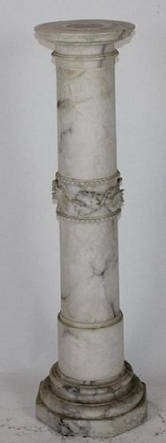 French 19th century carved marble pedestal