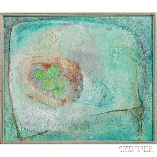 Anne Everett (American, 1943-2013) Painting      Green Apples