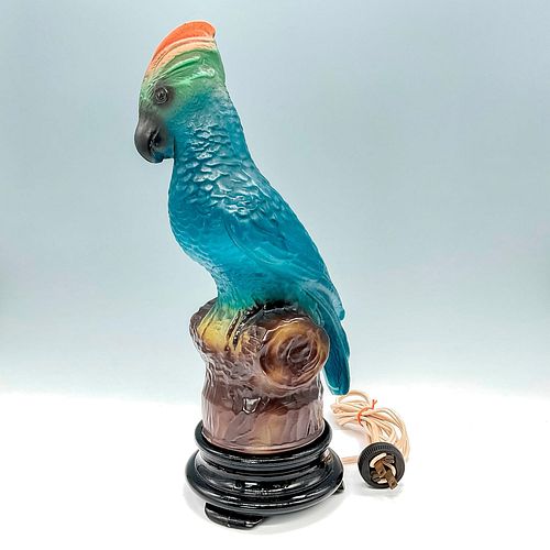 Tiffin Glass Parrot Novelty Lamp