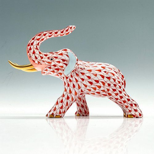 Herend Porcelain Red Figurine, Elephant