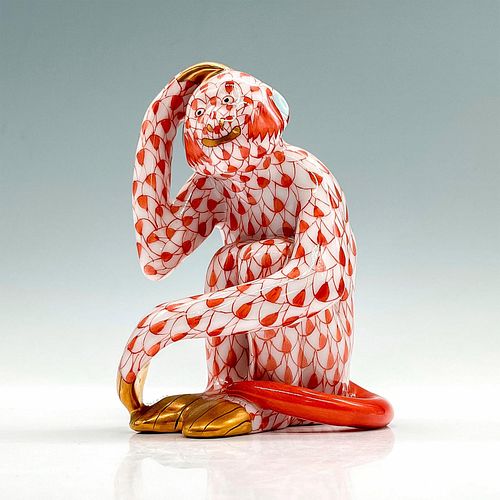Herend Porcelain Red Figurine, Monkey