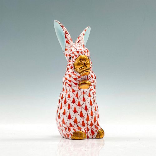 Herend Porcelain Red Figurine, Rabbit