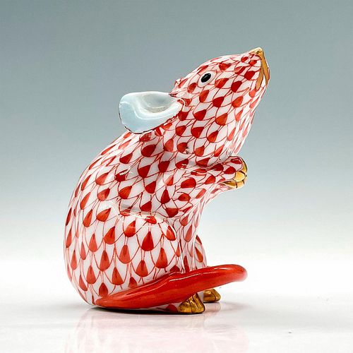 Herend Porcelain Red Figurine, Mouse