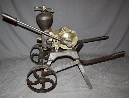 Antique French cast iron & bronze wine pump