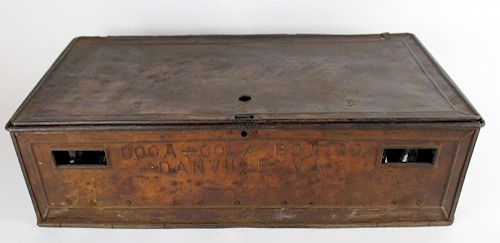 Rare Coca Cola railroad metal shipping crate
