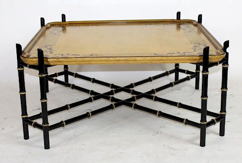 Chinoserie style painted coffee table
