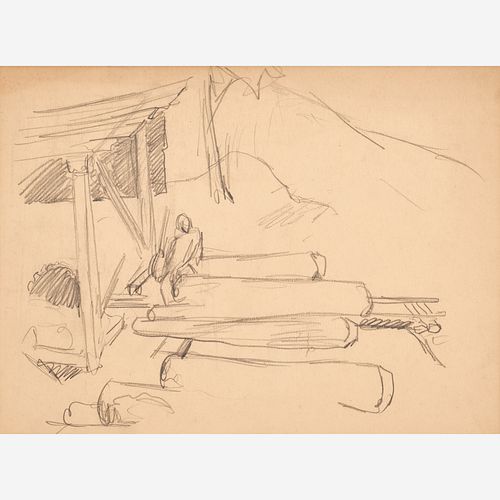 Thomas Hart Benton "Sawmill" Graphite (1928)