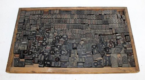 Antique Letterpress printers blocks