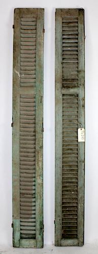 Pair of painted wood shutters