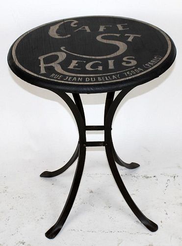 Painted round cafe table
