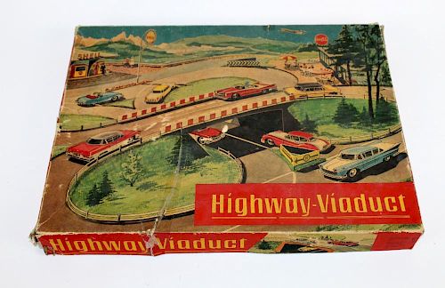 Technofix Viaduct Highway tin litho toy