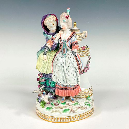 Antique Meissen Porcelain Group Figurine, The Secret