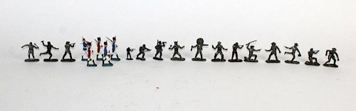 Lot of 12 miniature pewter figurines