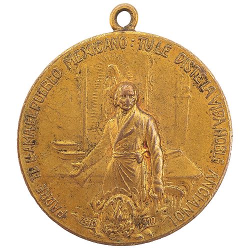 Diener Hermanos. Conmemoración del Centenario de la Independencia Nacional.  Medalla en bronce dorado, diámetro: 32 mm.