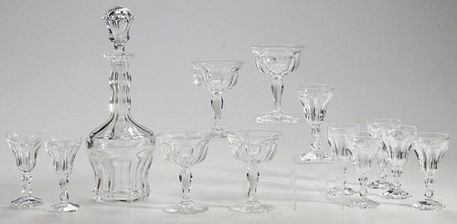 Brilliant Period Cut Glass Decanter and Glasses
