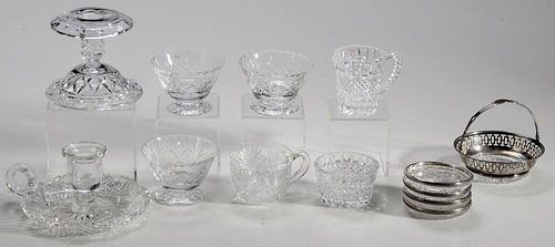 Assorted Brilliant Period Cut Glass Table Items