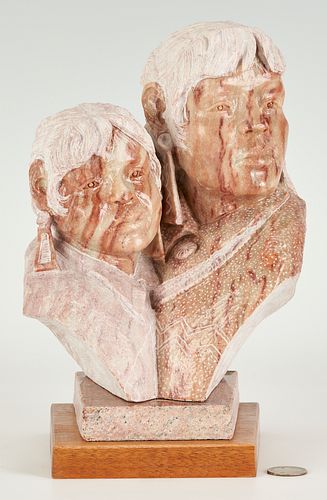 Alvin Marshall Sculpture, Two Faces