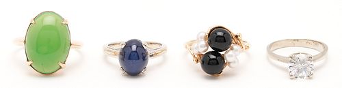 4 Ladies' 14K & Gemstone Rings