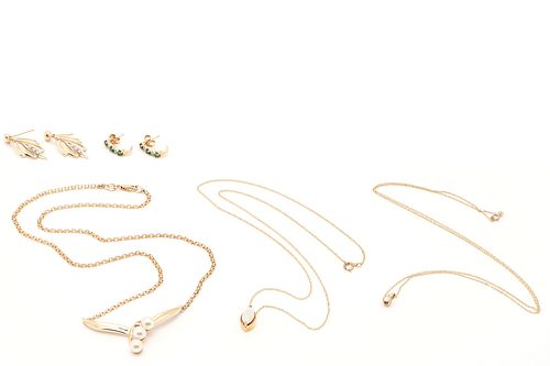 5 Ladies' Gold & Gemstone Jewelry Items