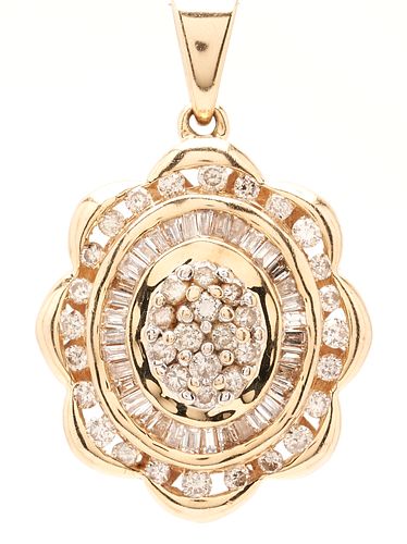 14k Gold & Diamond Necklace Pendant